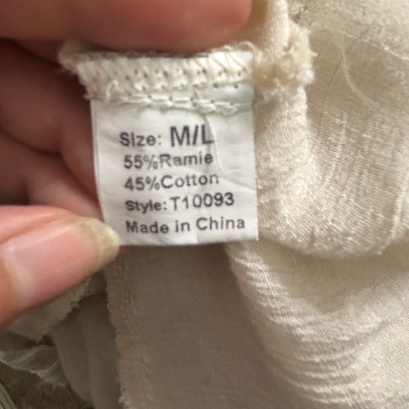 Cream Ruffled Sundress with Long Flutter Sleeves - Picture 4 of 4